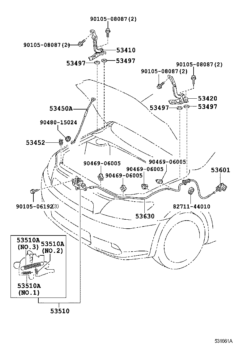  SCION TC |  HOOD LOCK HINGE