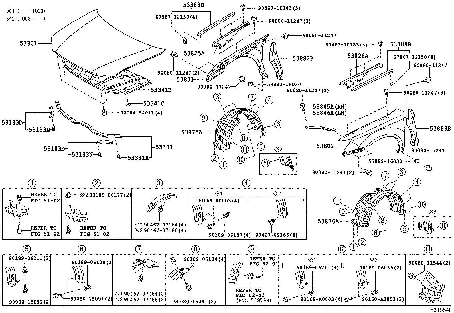  AVALON |  HOOD FRONT FENDER