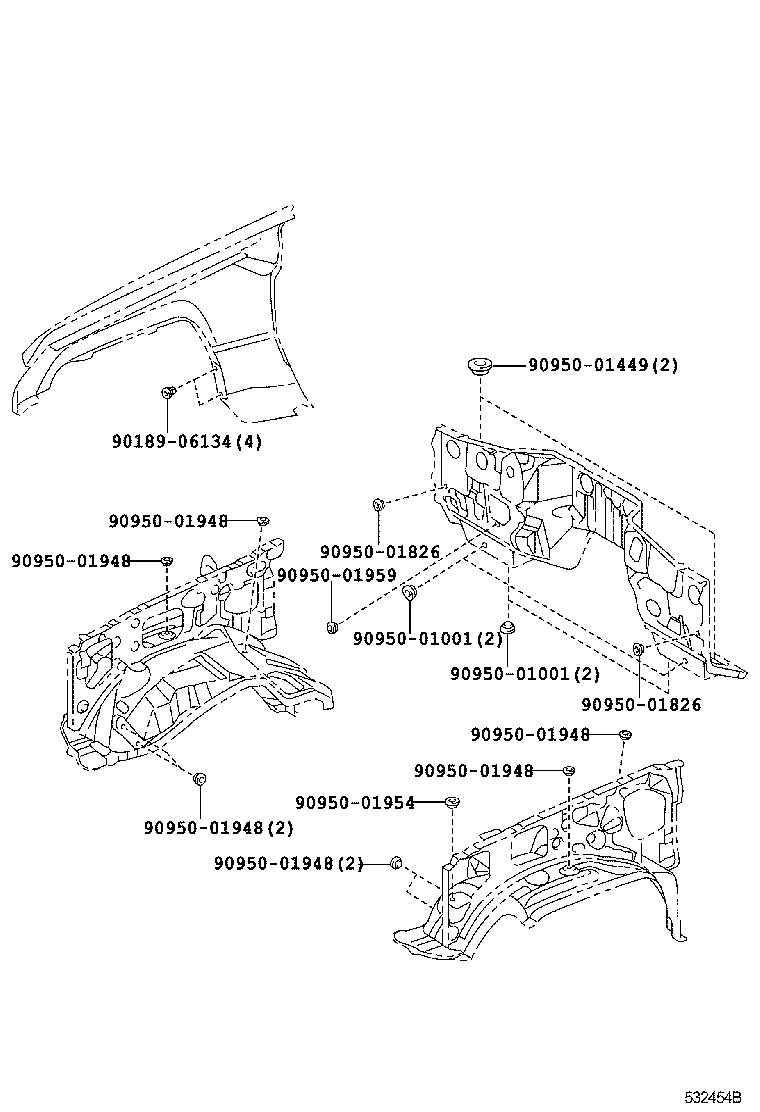  LAND CRUISER 70 |  FRONT FENDER APRON DASH PANEL