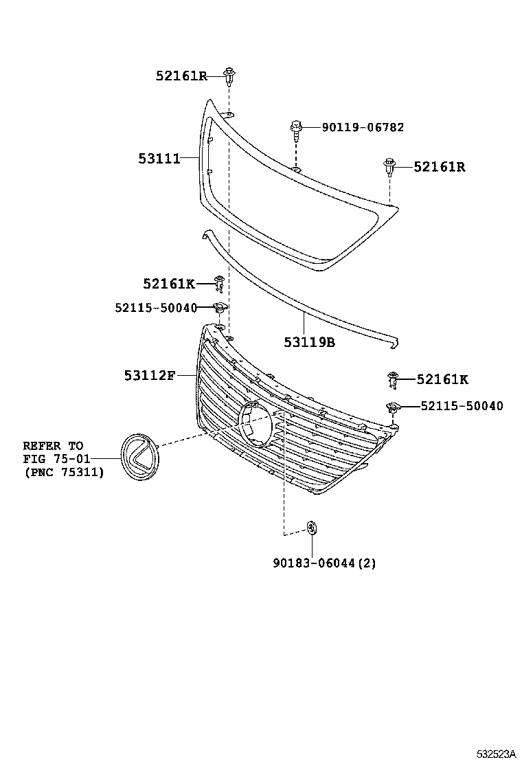  LS600HL |  RADIATOR GRILLE