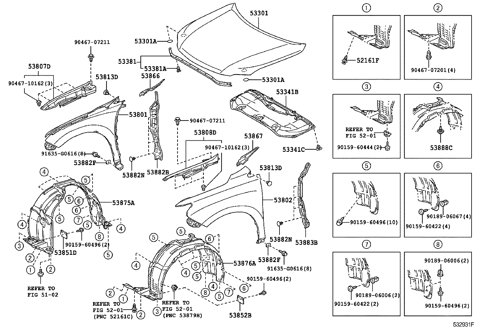  RX350 450H |  HOOD FRONT FENDER