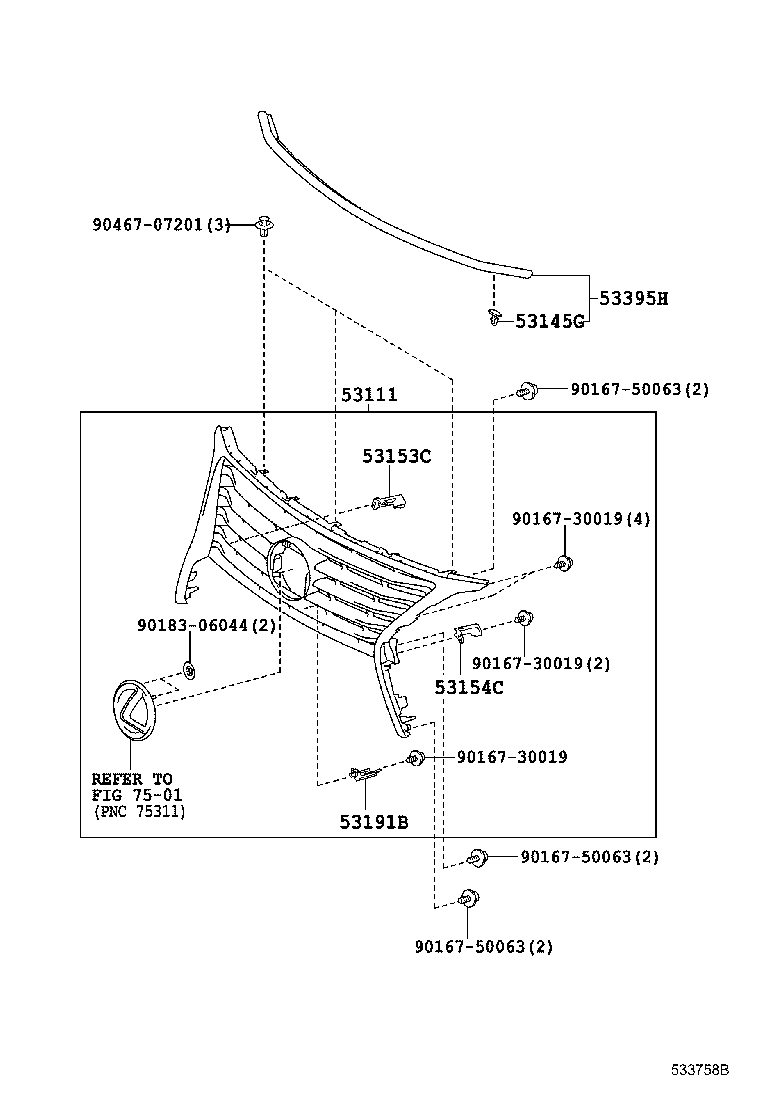  RX350 450H |  RADIATOR GRILLE