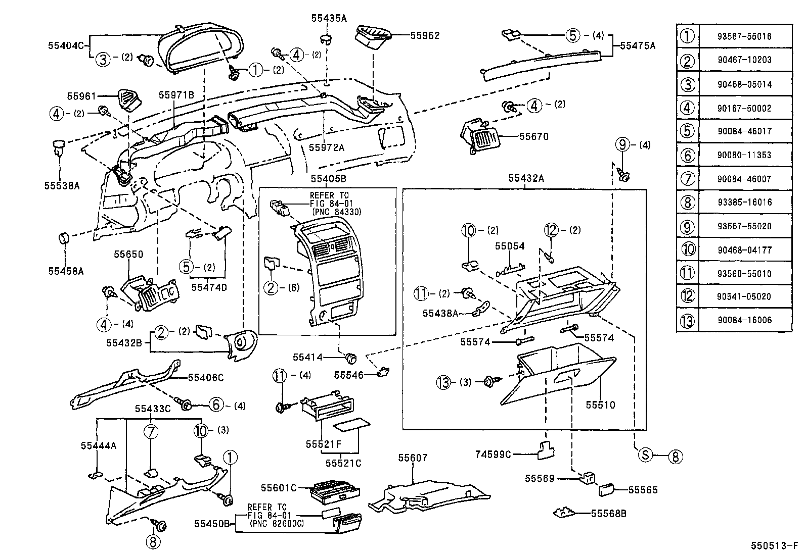  ES300 |  INSTRUMENT PANEL GLOVE COMPARTMENT