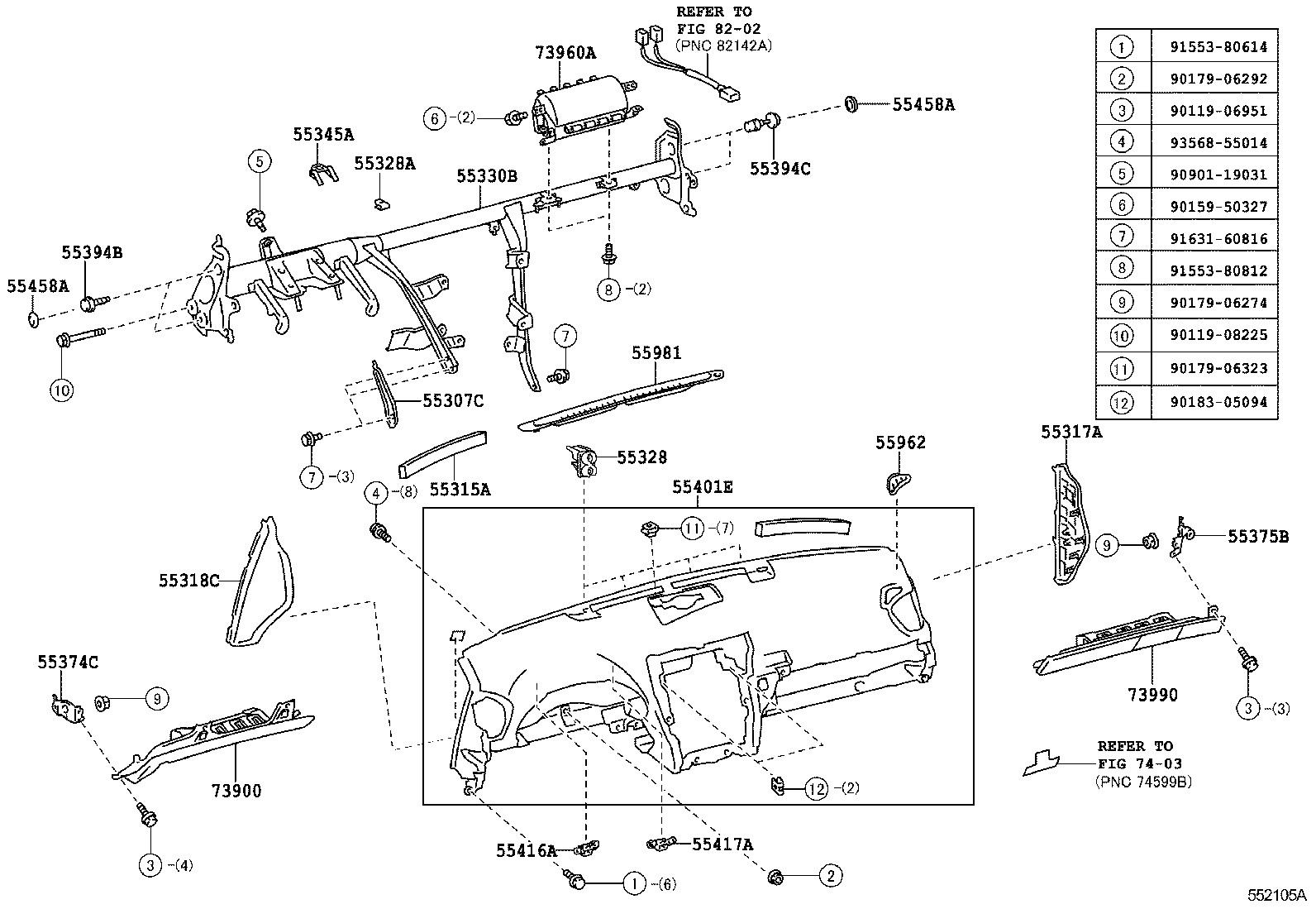  IS F |  INSTRUMENT PANEL GLOVE COMPARTMENT