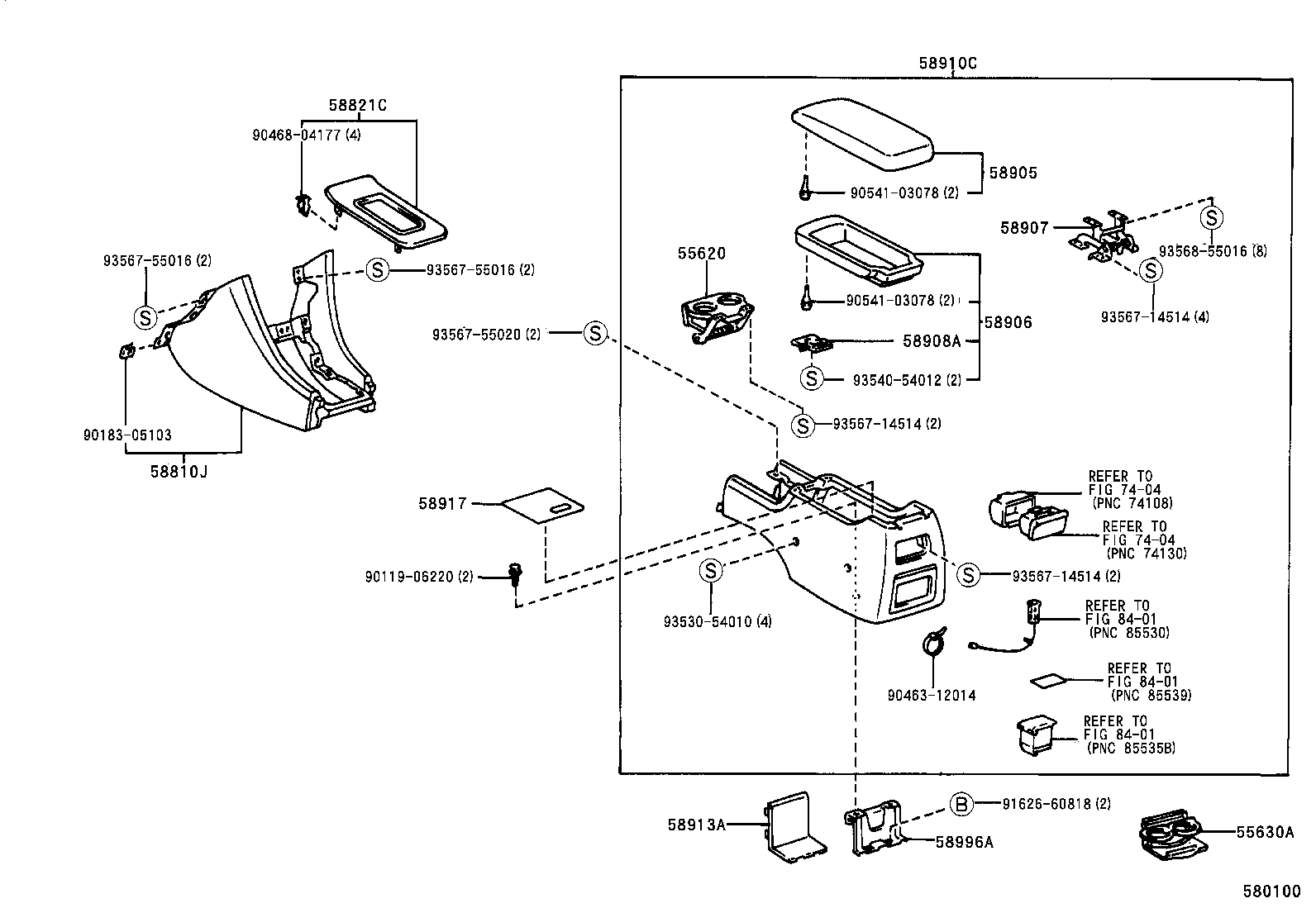  ES300 |  CONSOLE BOX BRACKET