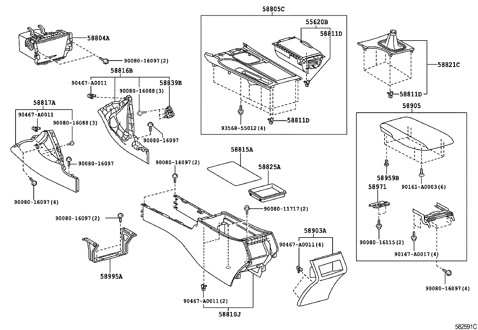  CAMRY NAP |  CONSOLE BOX BRACKET