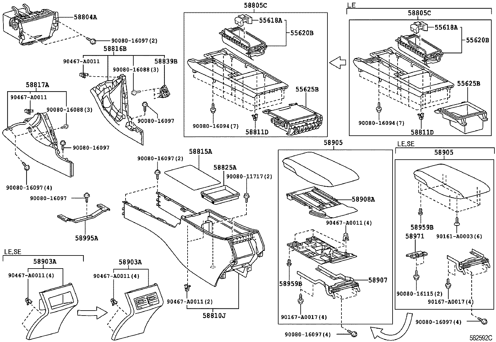  CAMRY NAP |  CONSOLE BOX BRACKET