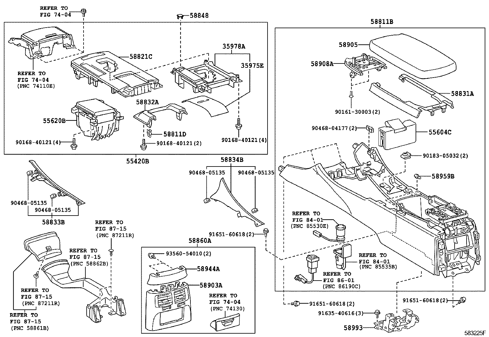  IS F |  CONSOLE BOX BRACKET