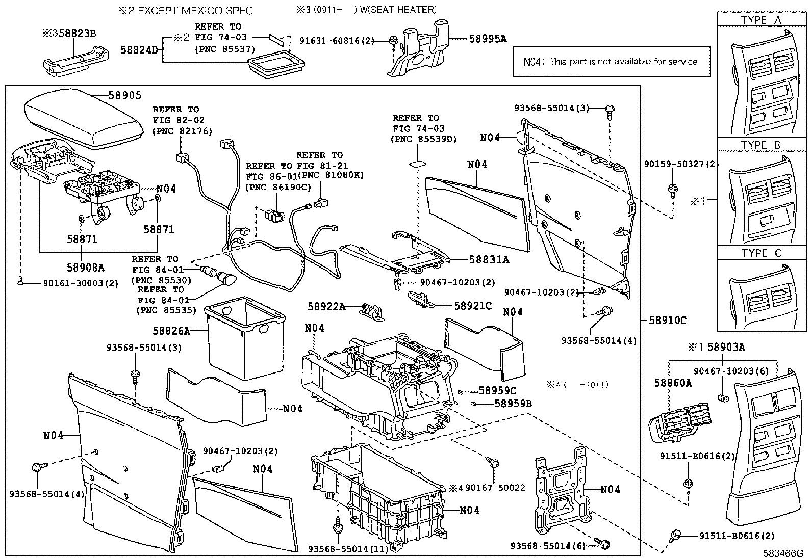  RX350 450H |  CONSOLE BOX BRACKET