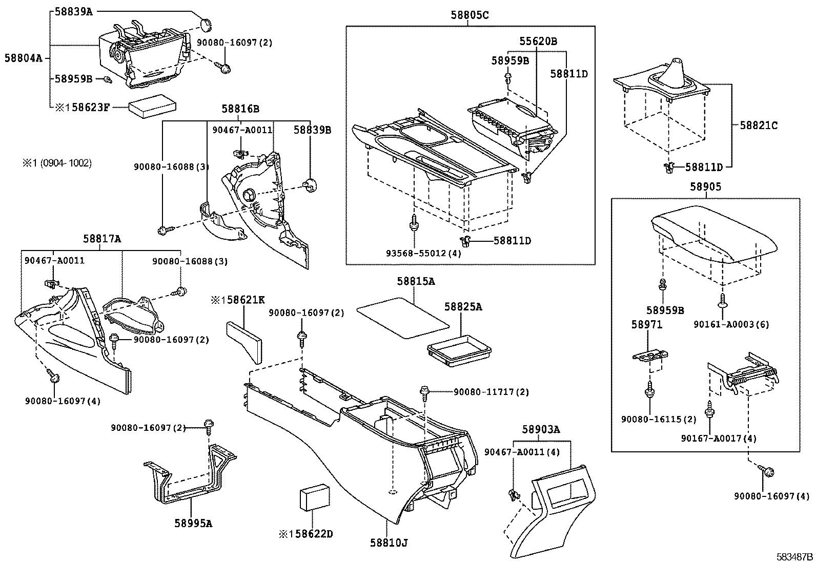  CAMRY NAP |  CONSOLE BOX BRACKET