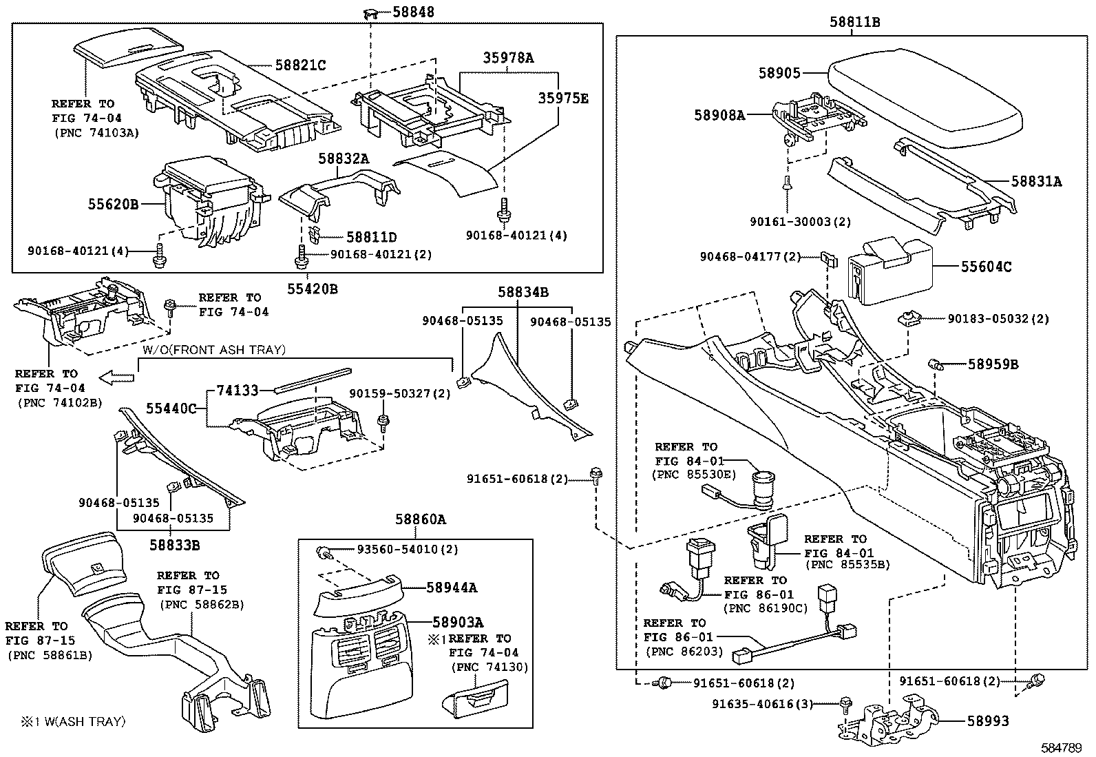  IS F |  CONSOLE BOX BRACKET