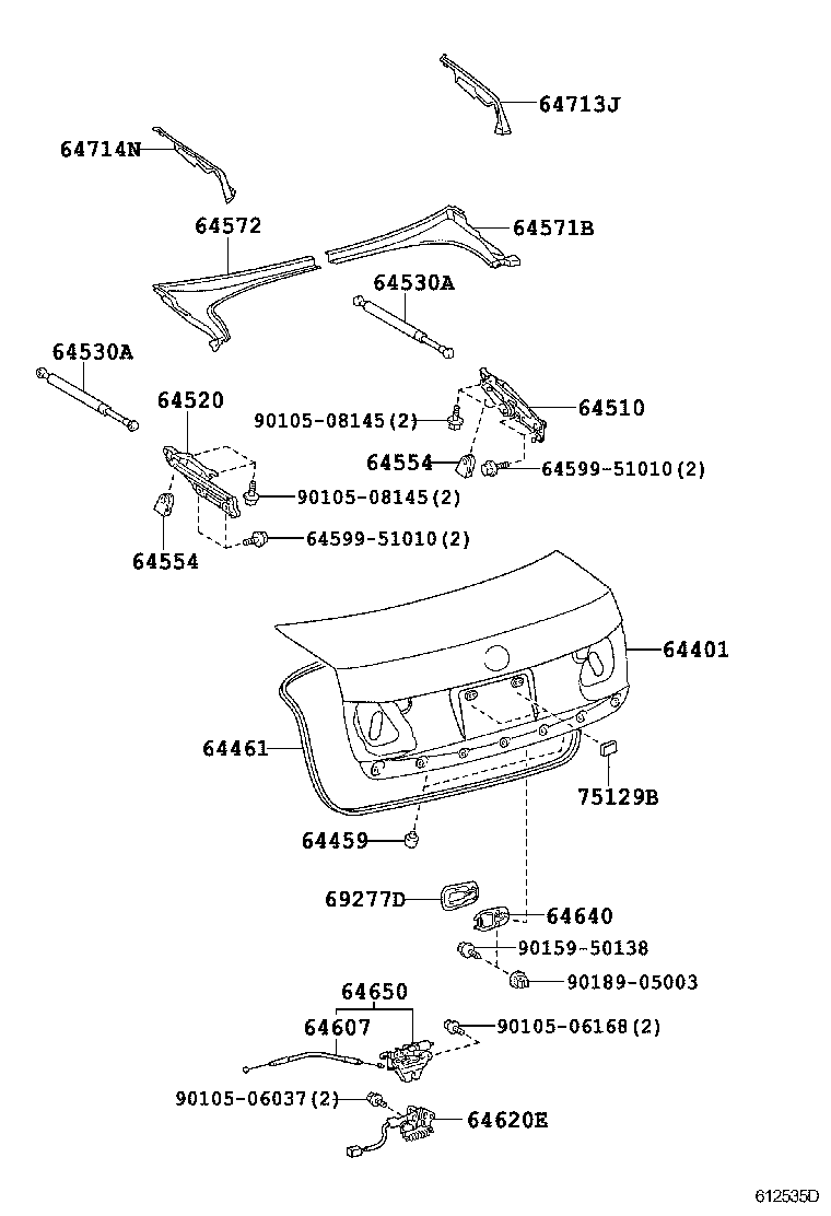  GS450H |  LUGGAGE COMPARTMENT DOOR LOCK