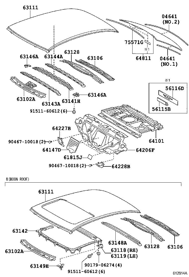  GS450H |  ROOF PANEL BACK WINDOW GLASS