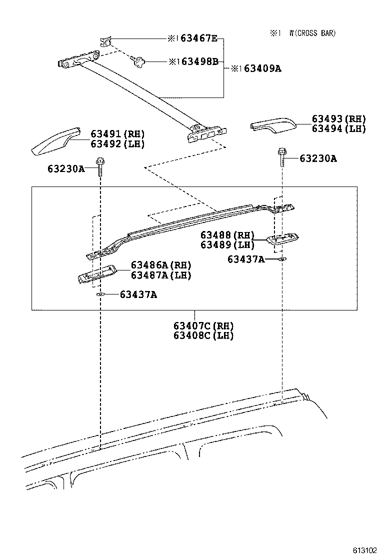  LX570 |  ROOF PANEL BACK PANEL