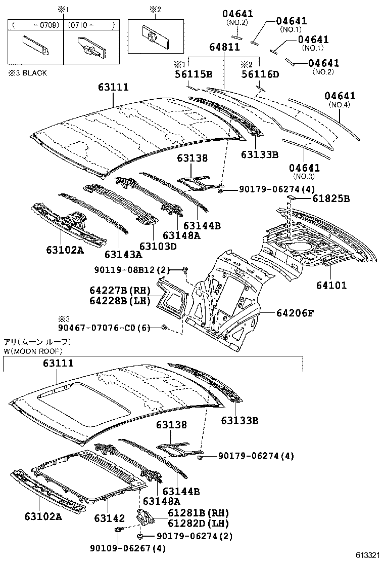  LS600HL |  ROOF PANEL BACK WINDOW GLASS