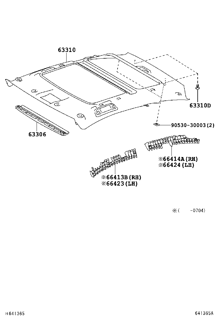  SCION TC |  ROOF HEADLINING SILENCER PAD