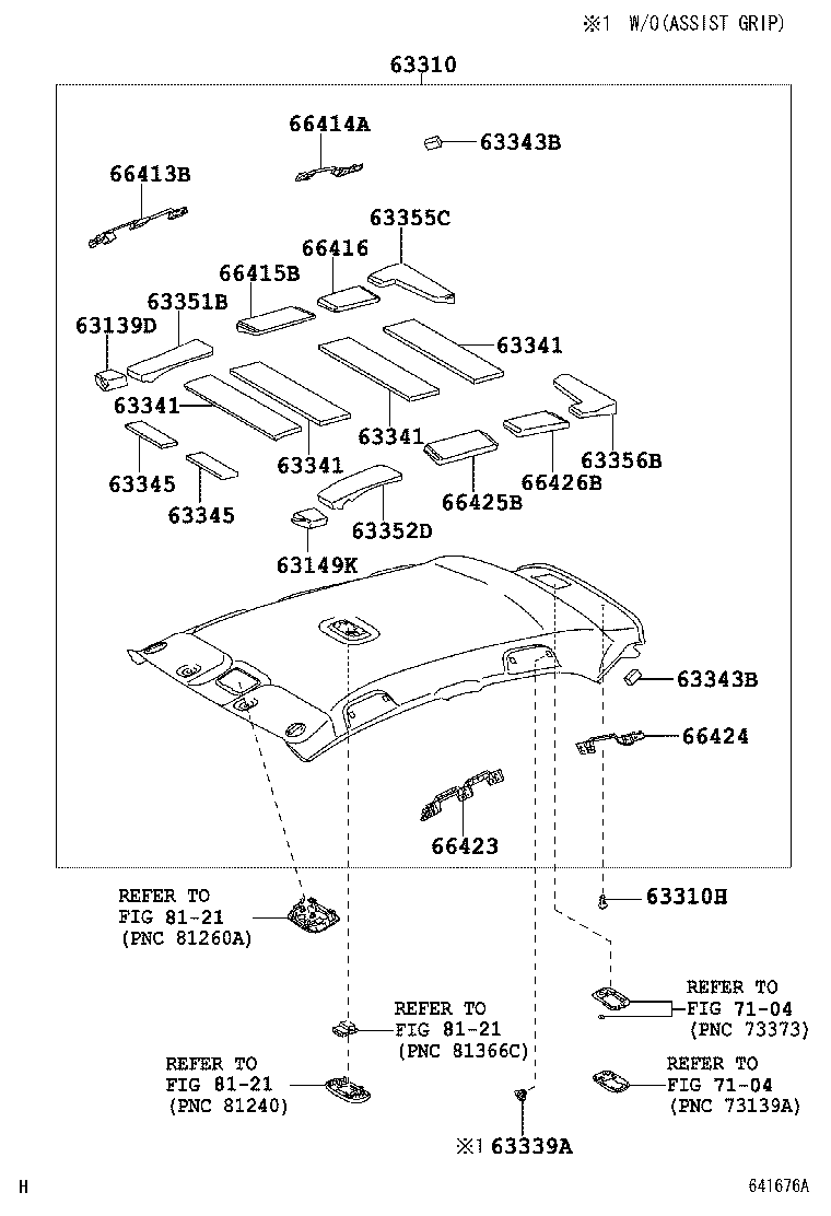  YARIS |  ROOF HEADLINING SILENCER PAD