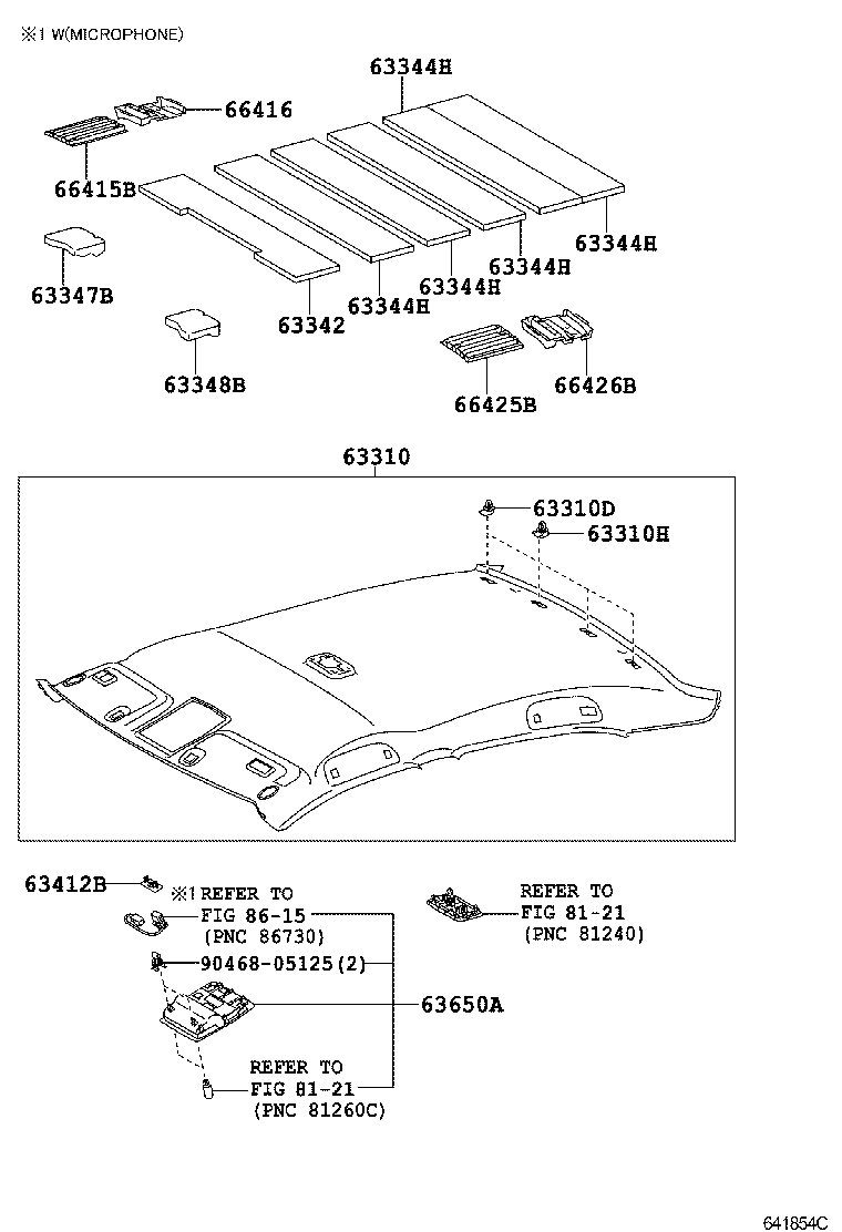  CAMRY NAP |  ROOF HEADLINING SILENCER PAD