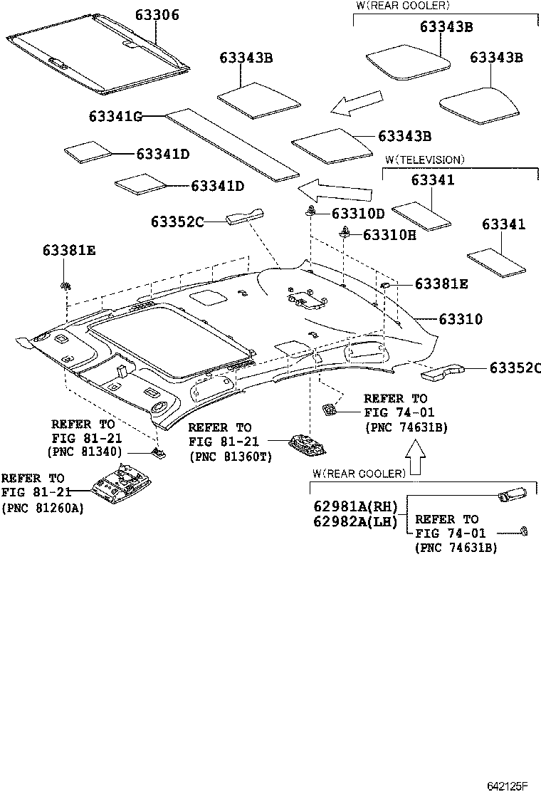  LS600HL |  ROOF HEADLINING SILENCER PAD