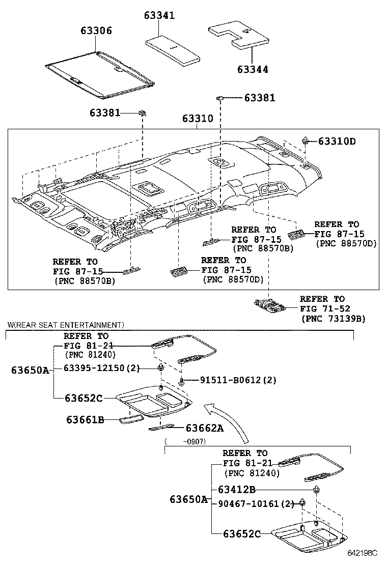  LAND CRUISER 200 |  ROOF HEADLINING SILENCER PAD