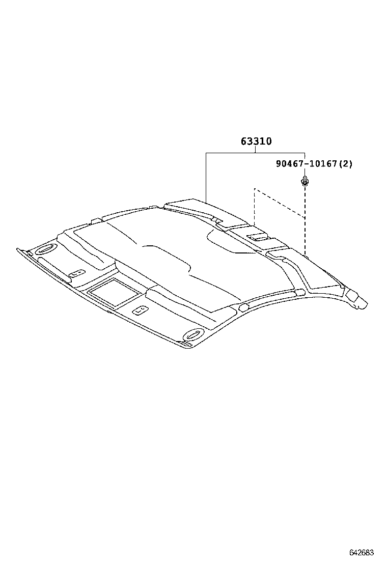  LFA |  ROOF HEADLINING SILENCER PAD