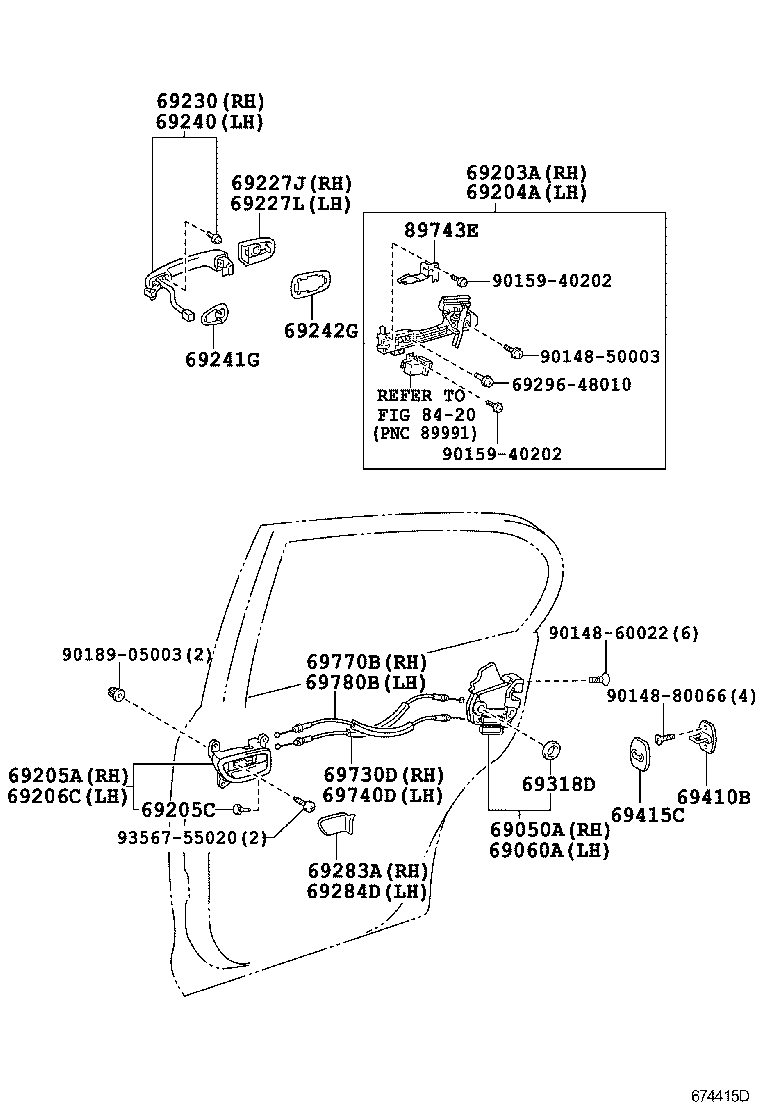  GS450H |  REAR DOOR LOCK HANDLE