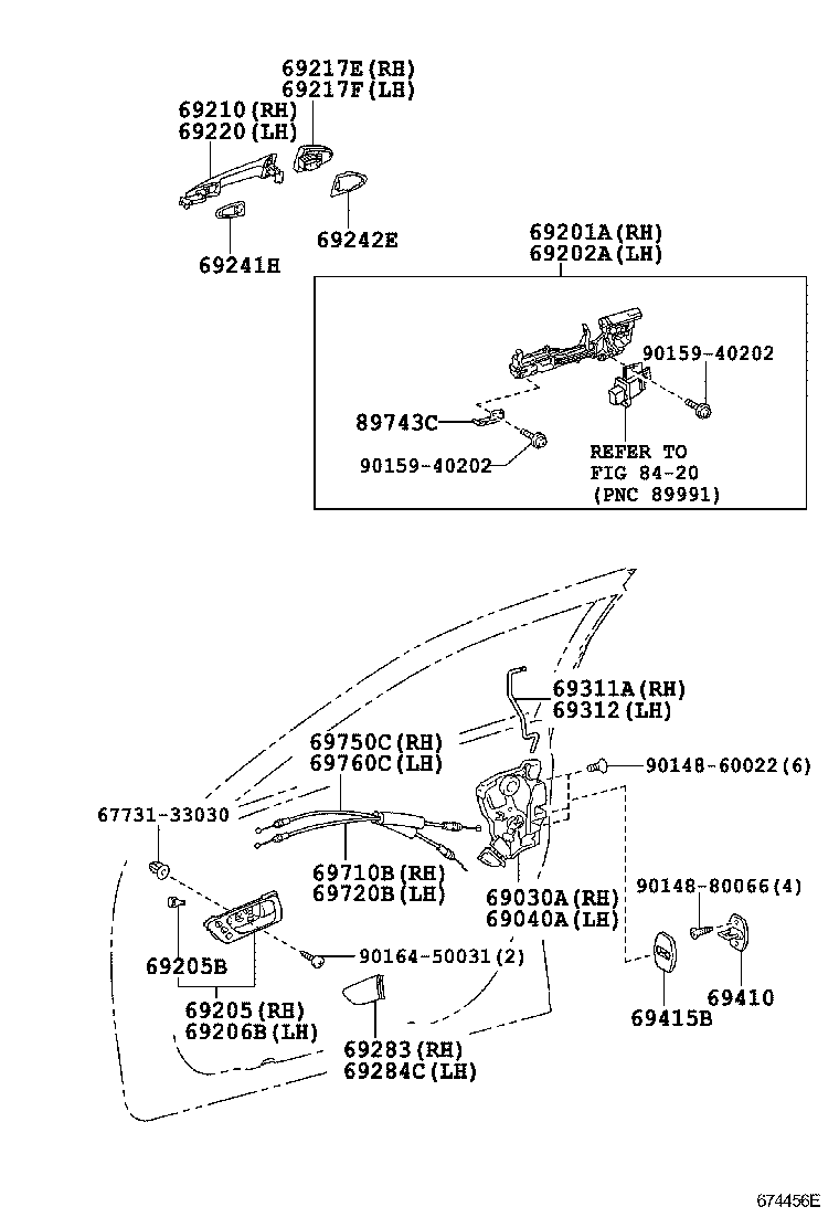  ES350 |  FRONT DOOR LOCK HANDLE