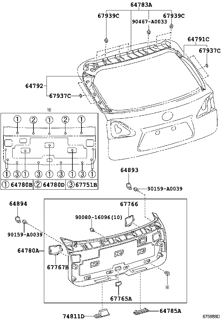  RX350 450H |  BACK DOOR PANEL GLASS