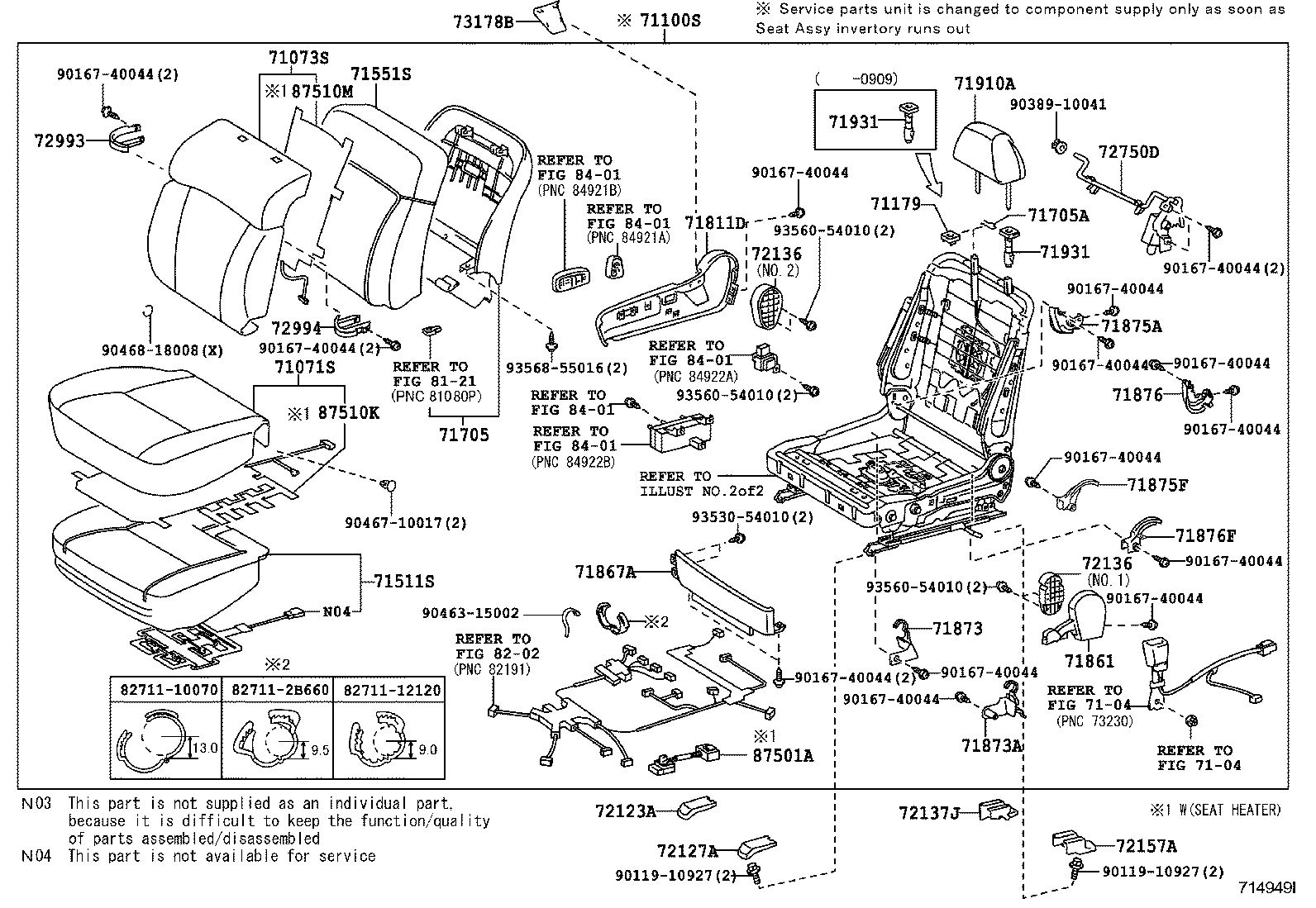  GS30 35 43 460 |  FRONT SEAT SEAT TRACK