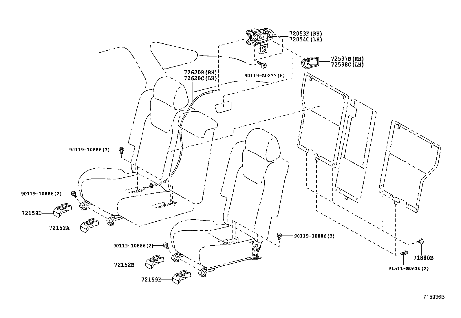  RX350 450H |  REAR SEAT SEAT TRACK