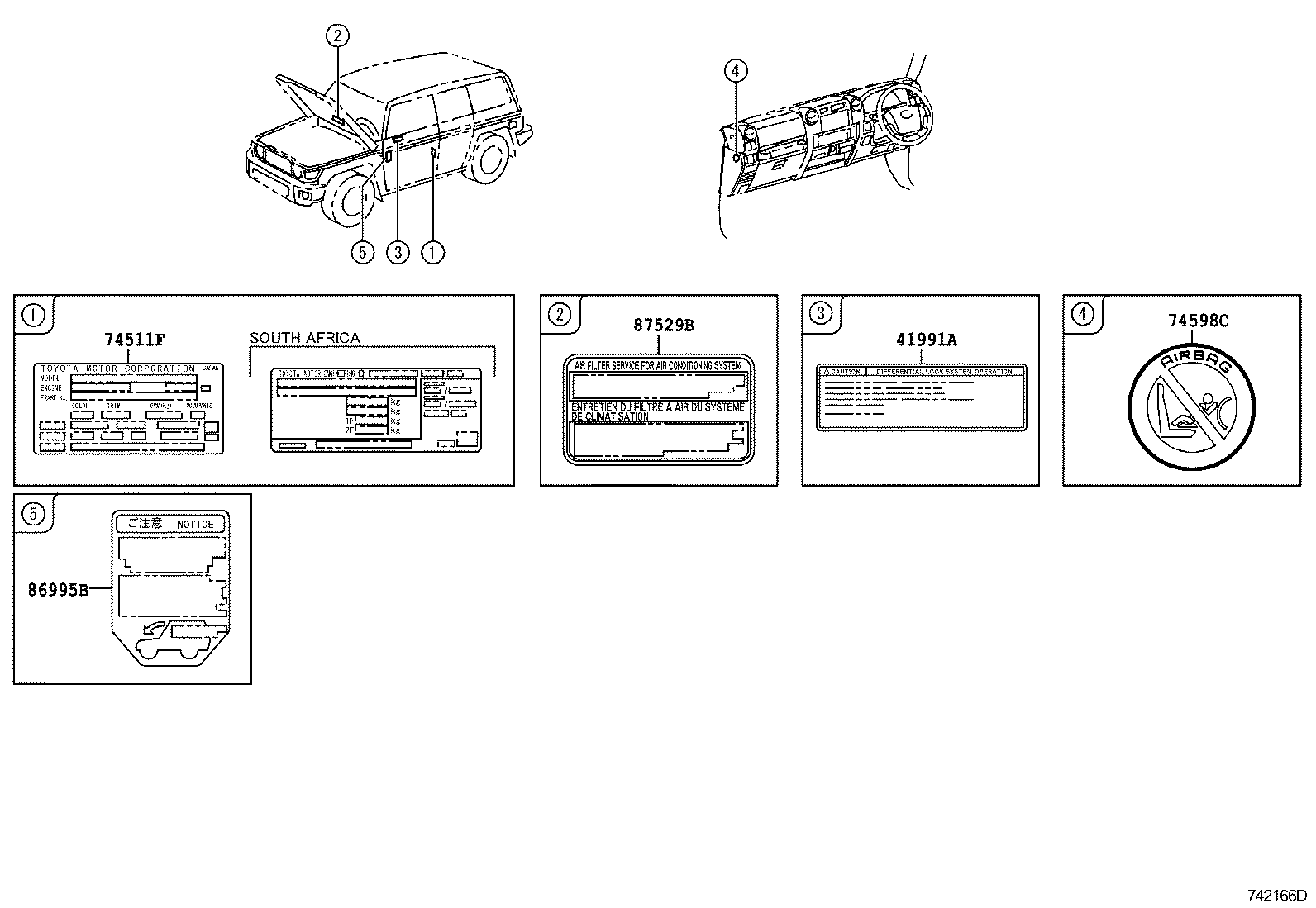  LAND CRUISER 70 |  CAUTION PLATE