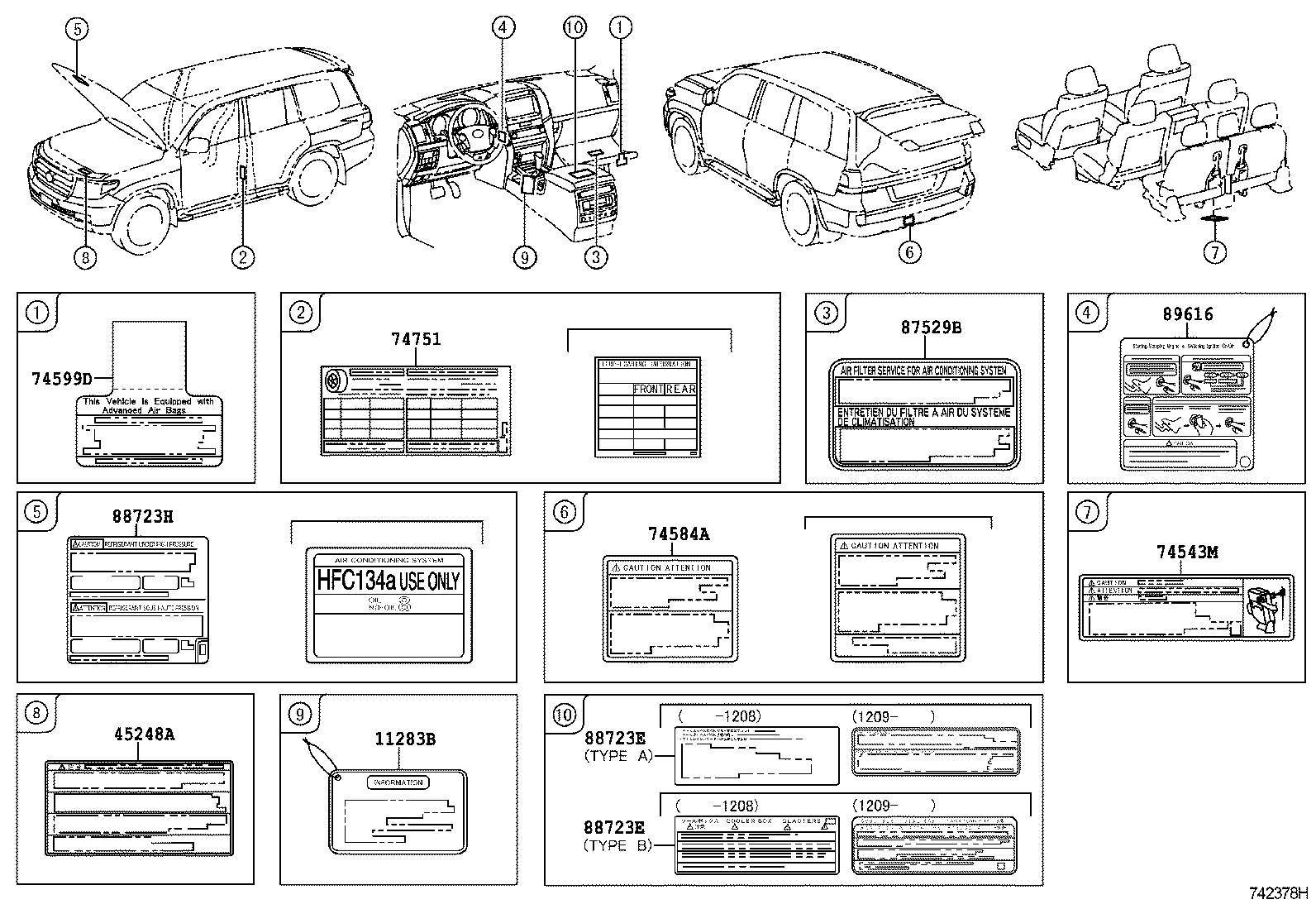  LAND CRUISER 200 |  CAUTION PLATE