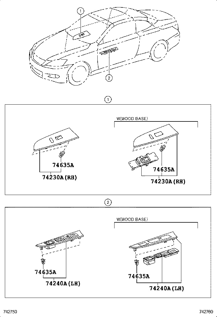  IS250C 350C |  ARMREST VISOR