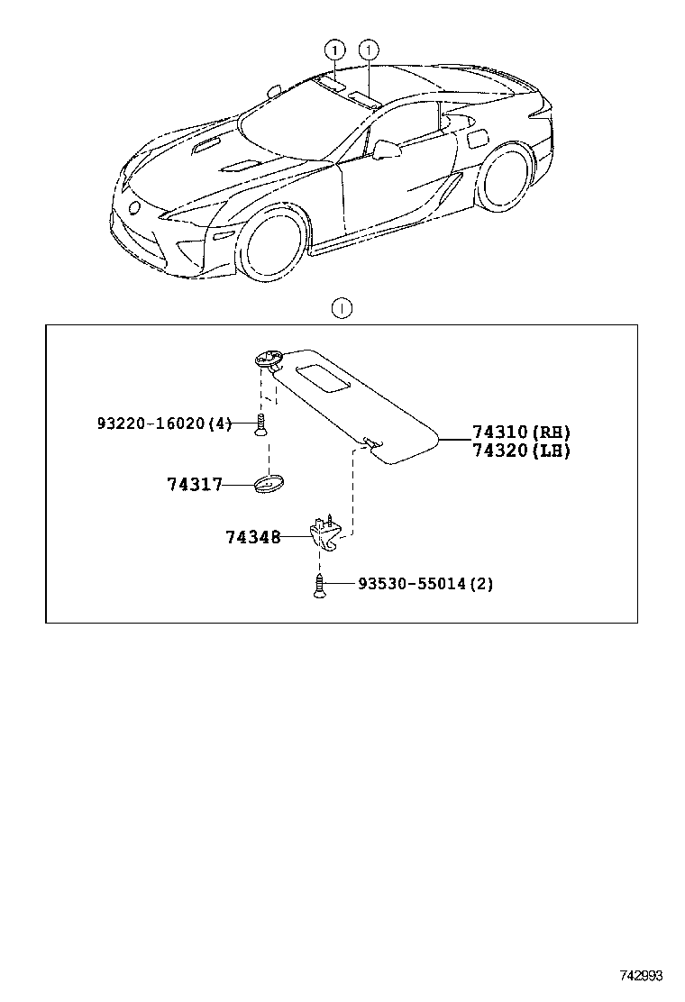  LFA |  ARMREST VISOR