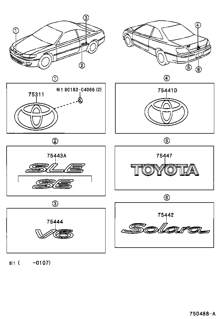  ES300 |  EMBLEM NAME PLATE EXTERIOR INTERIOR