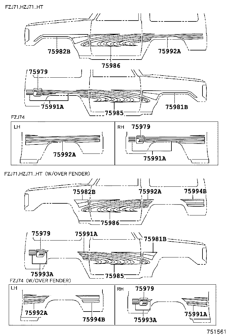  LAND CRUISER 70 |  BODY STRIPE