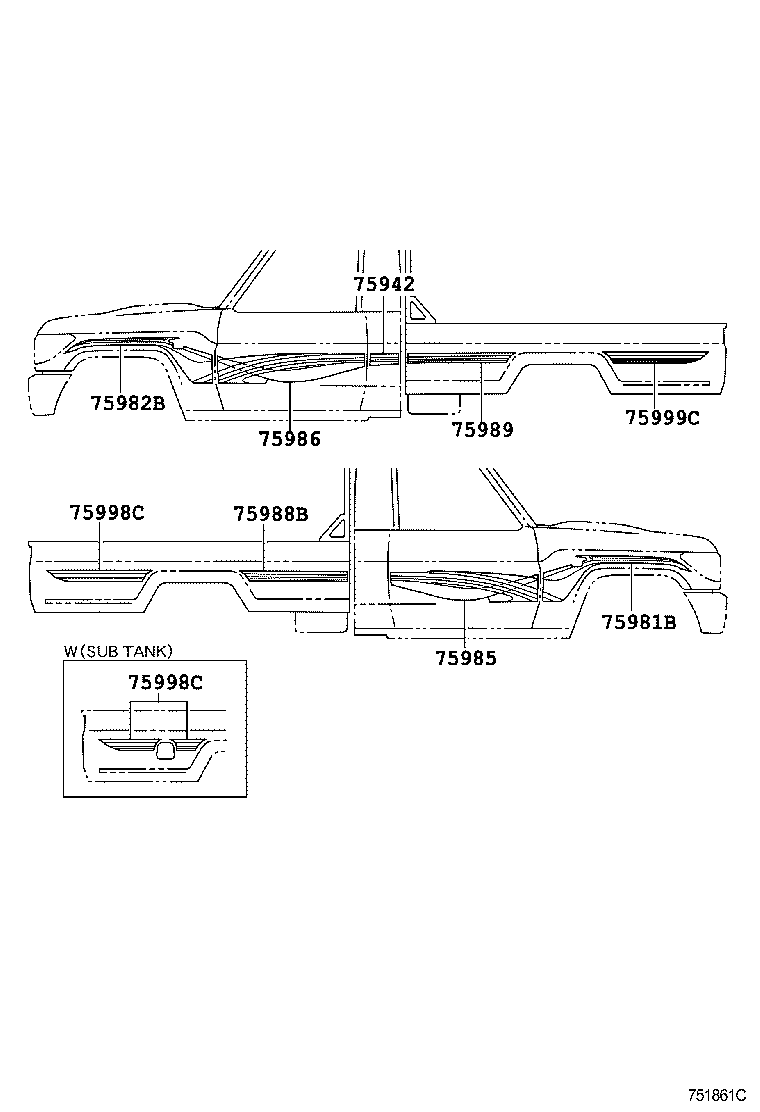  LAND CRUISER 70 |  BODY STRIPE