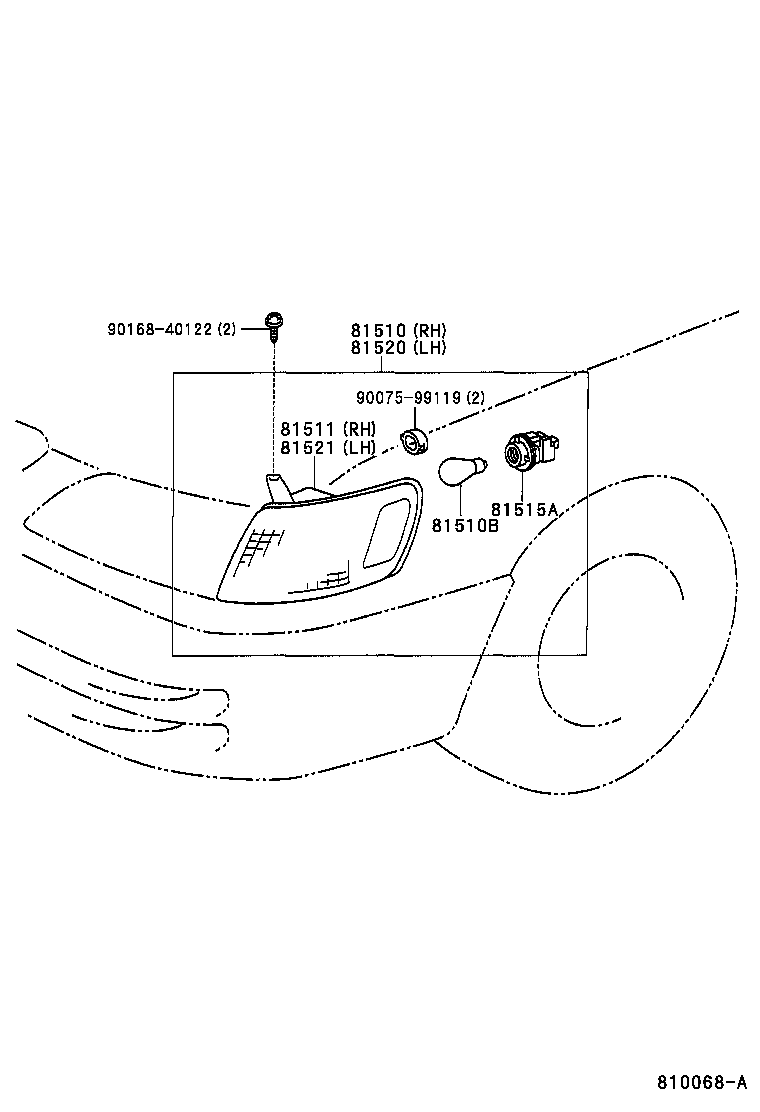  ES300 |  FRONT TURN SIGNAL LAMP