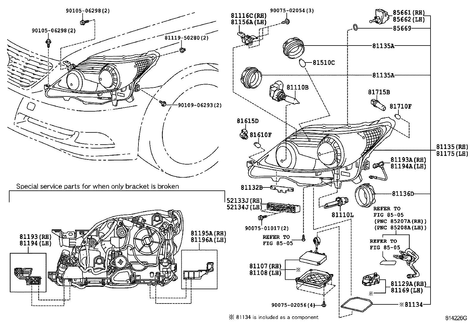  LS600HL |  HEADLAMP