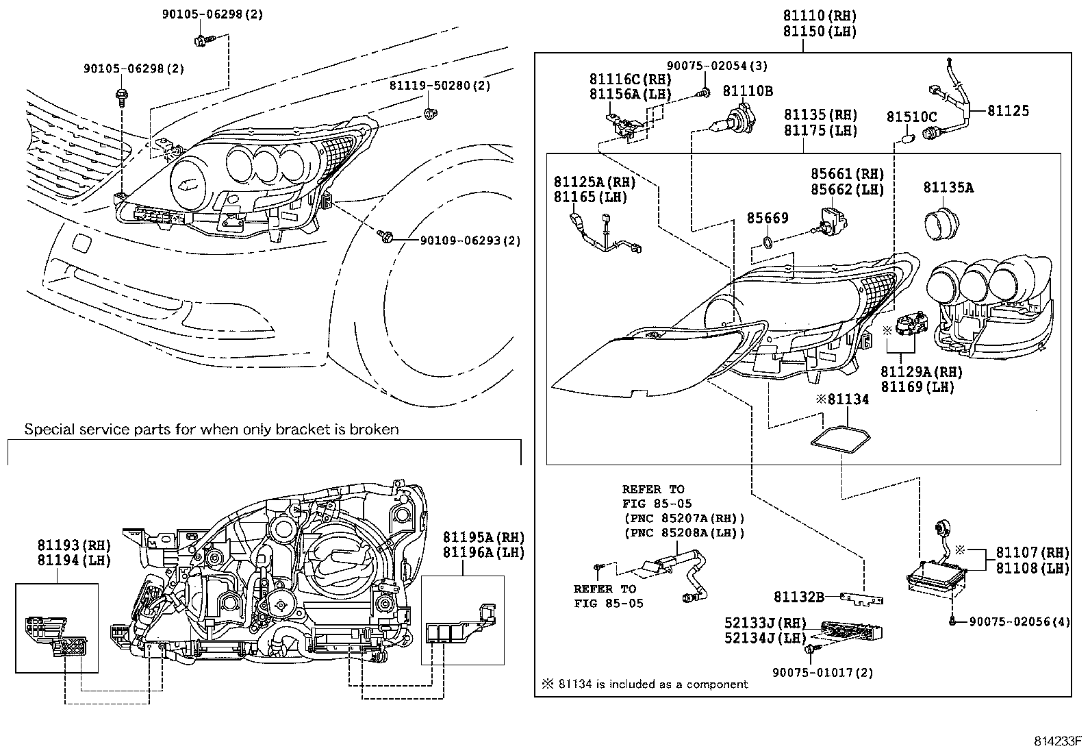  LS600HL |  HEADLAMP