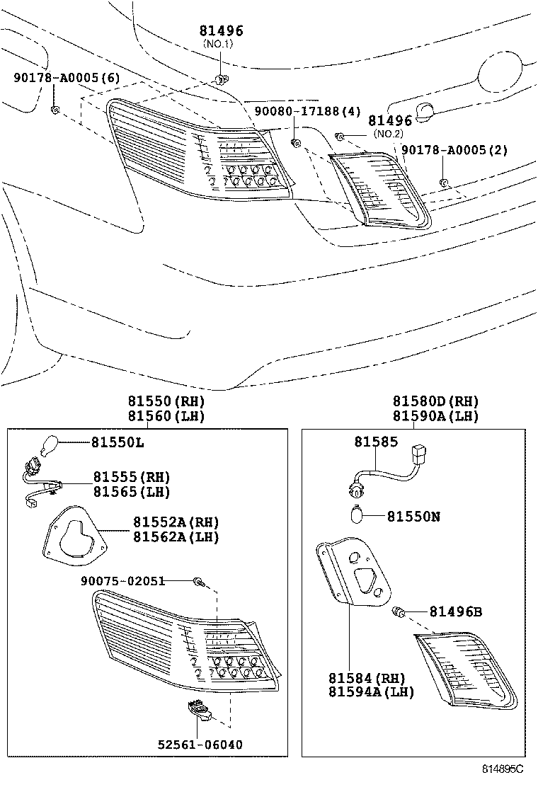  CAMRY HV NAP |  REAR COMBINATION LAMP