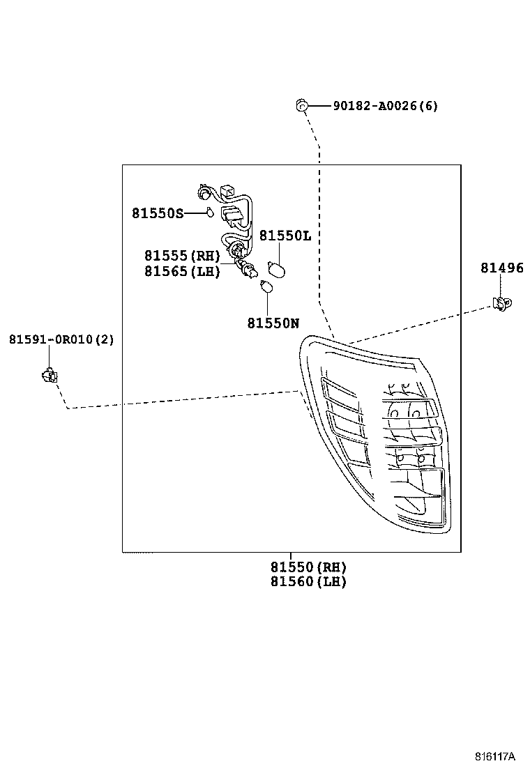  RAV4 EV |  REAR COMBINATION LAMP