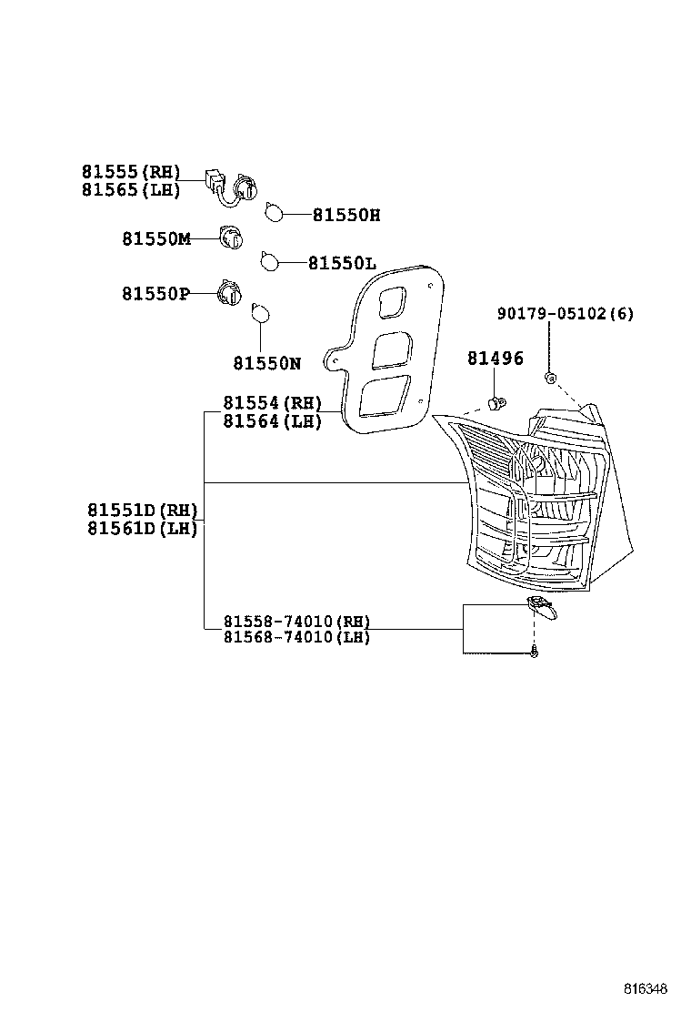  SCION IQ EV |  REAR COMBINATION LAMP