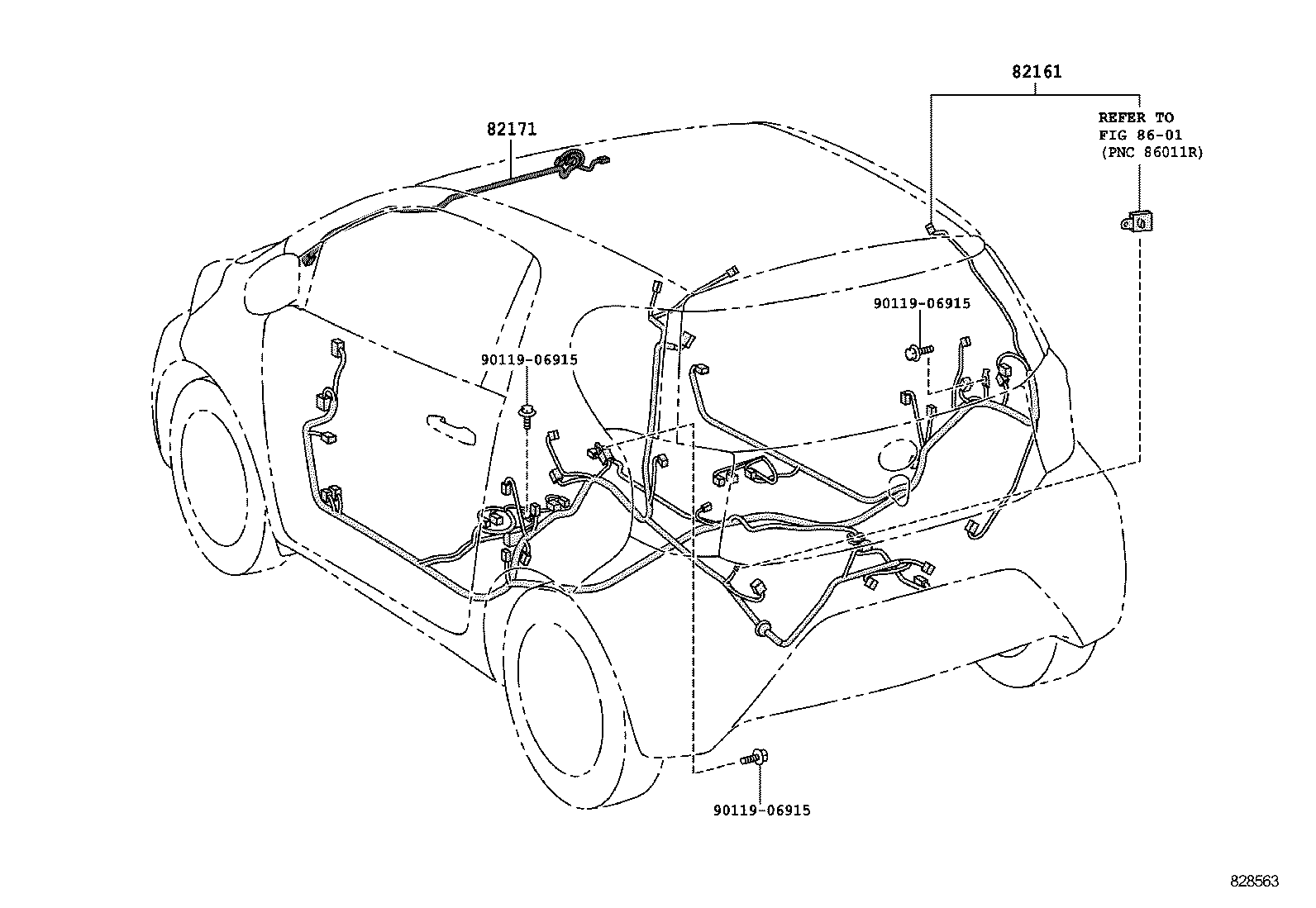  SCION IQ EV |  WIRING CLAMP