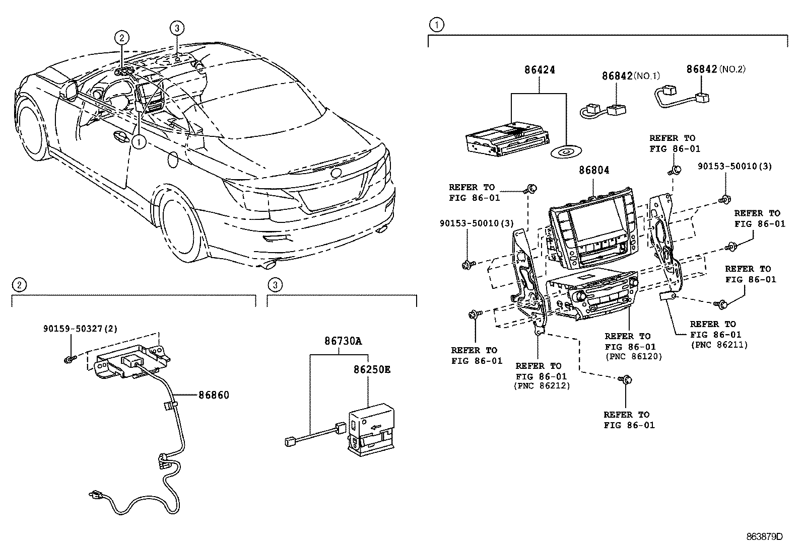  IS250C 350C |  NAVIGATION FRONT MONITOR DISPLAY