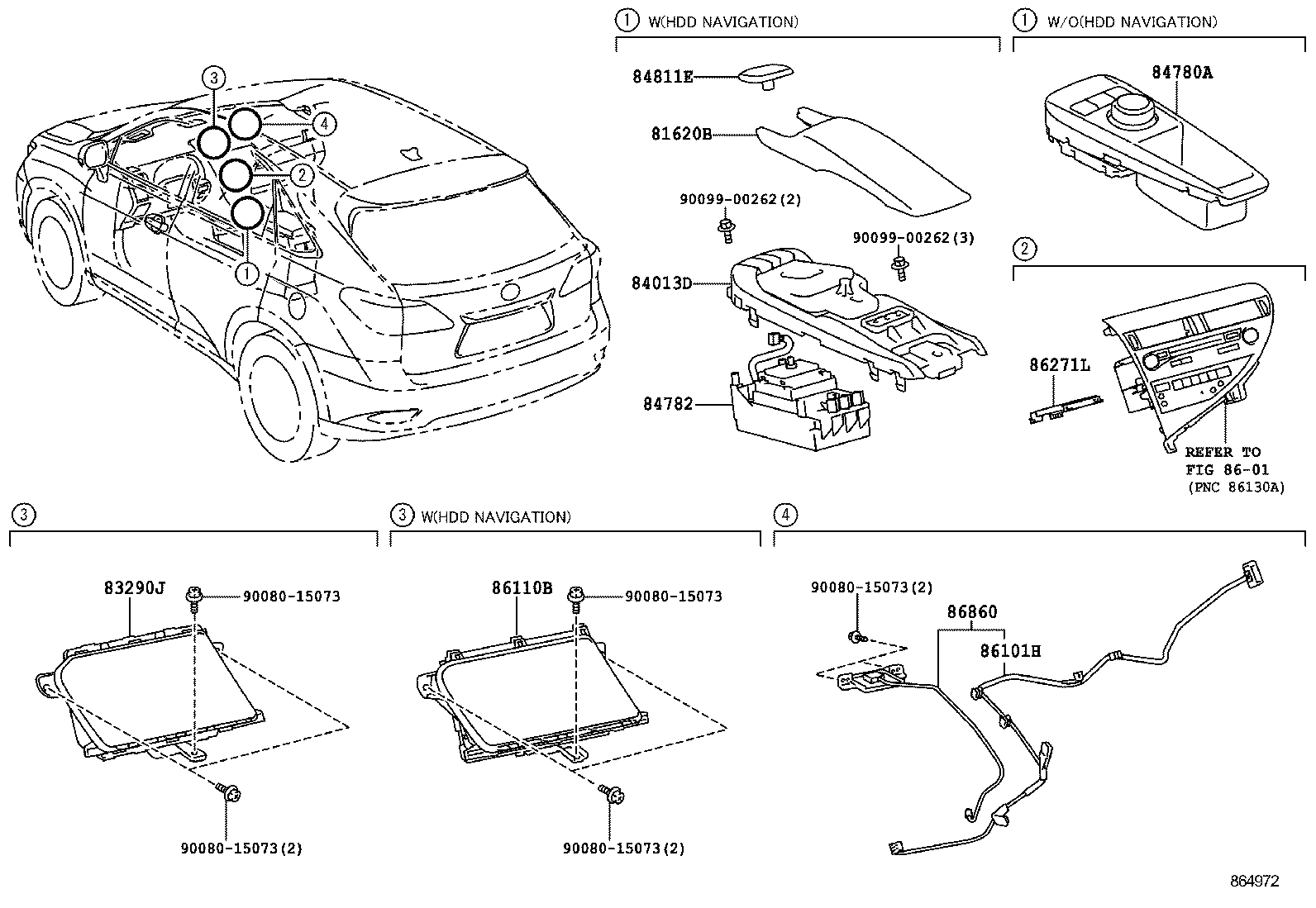  RX350 450H |  NAVIGATION FRONT MONITOR DISPLAY