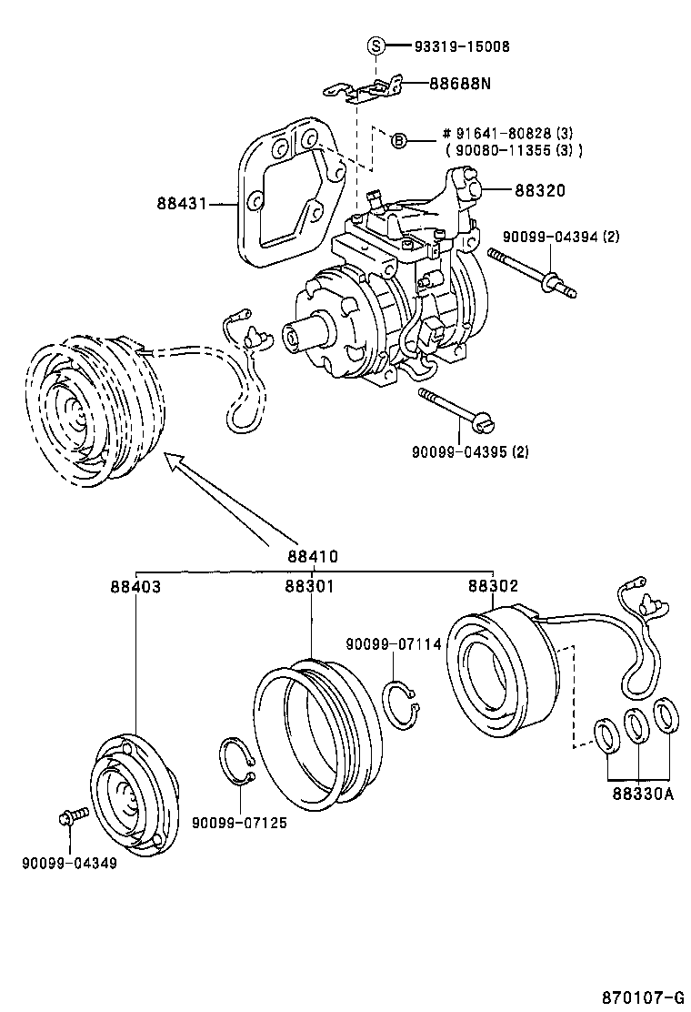  ES300 |  HEATING AIR CONDITIONING COMPRESSOR