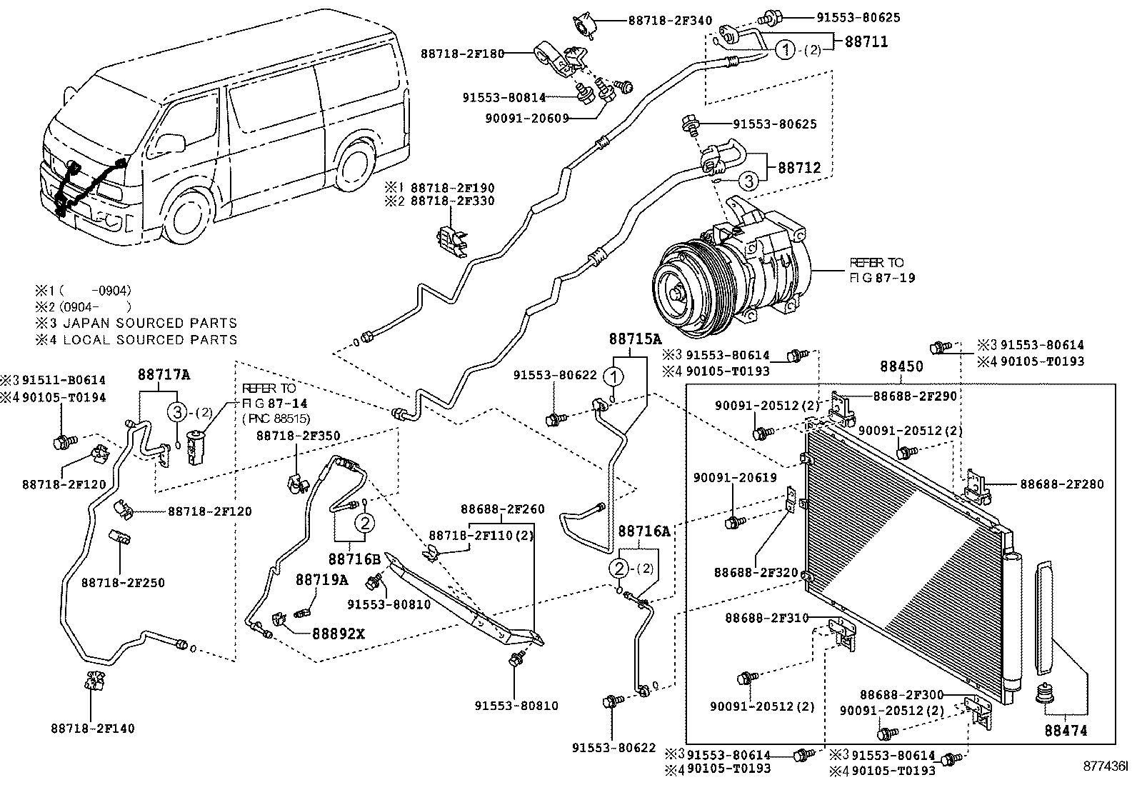  HIACE |  HEATING AIR CONDITIONING COOLER PIPING