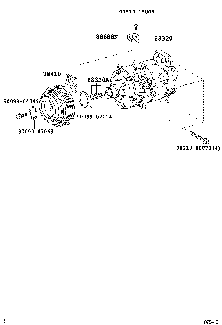  ES350 |  HEATING AIR CONDITIONING COMPRESSOR