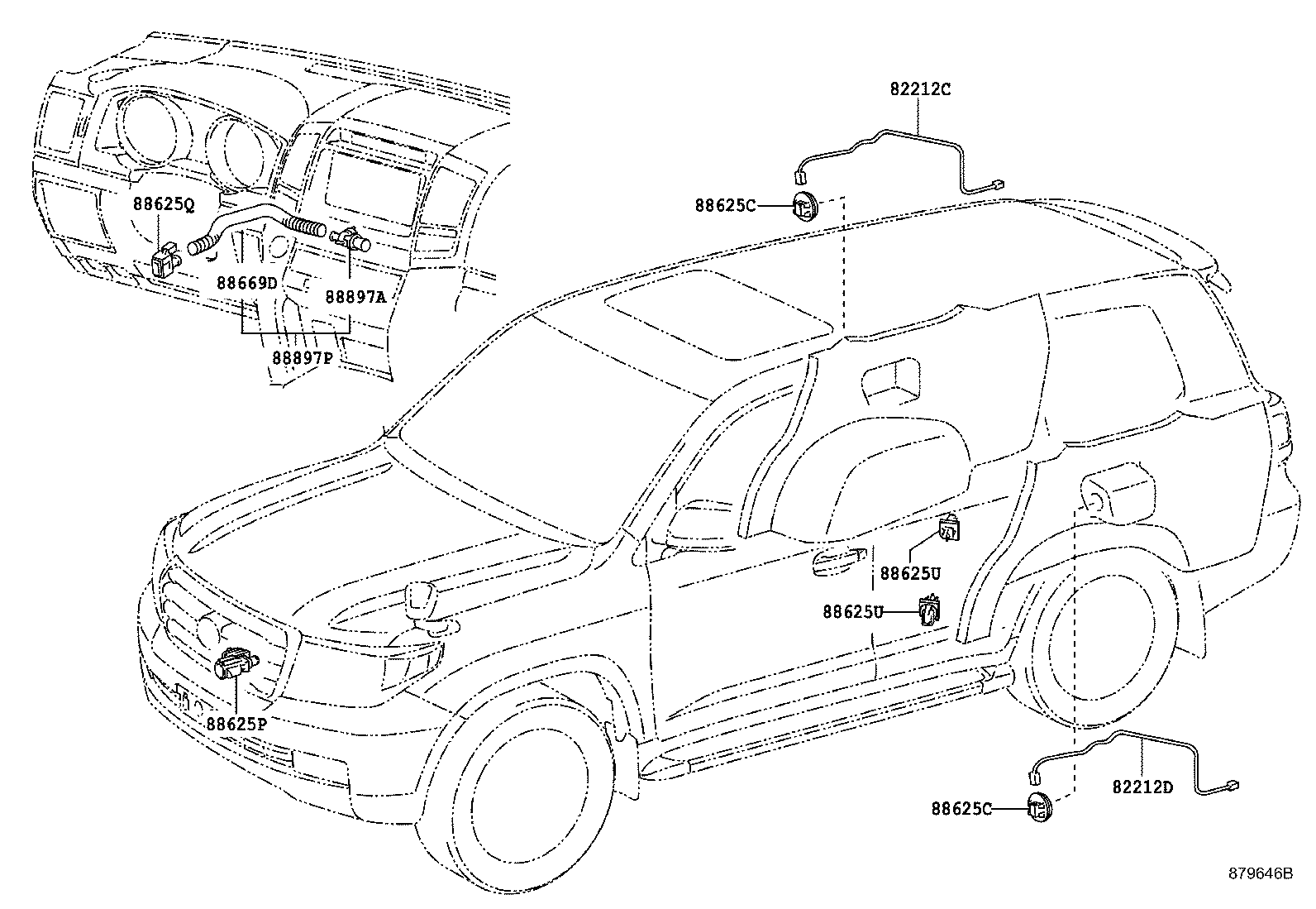  LAND CRUISER 200 |  HEATING AIR CONDITIONING CONTROL AIR DUCT